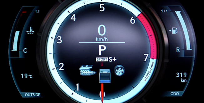 Cihazlar paneli, Lexus LFA Lexus LFA avtomobilində cihazlar paneli