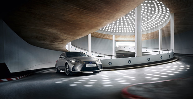 Een achter aanzicht van de Lexus UX Concept