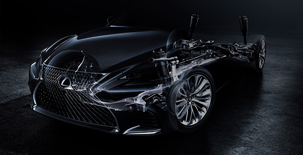 Een achter aanzicht van de Lexus UX Concept