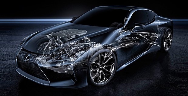 TECHNISCH DNA LEXUS LFA SUPERSPORTSCAR VERTAALD NAAR NIEUWE LC PREMIUM COUPÉ